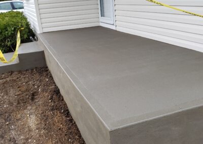 concrete porch platform